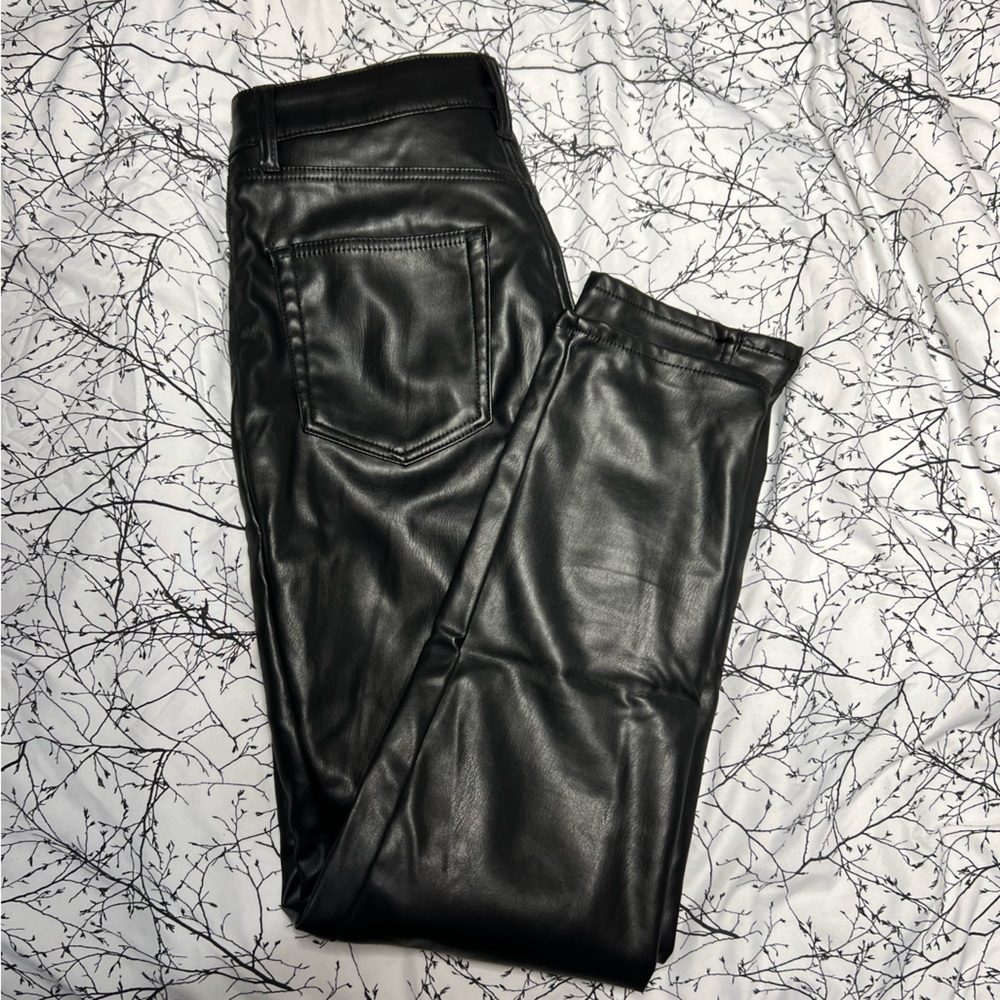 Divided Faux Leather Pants